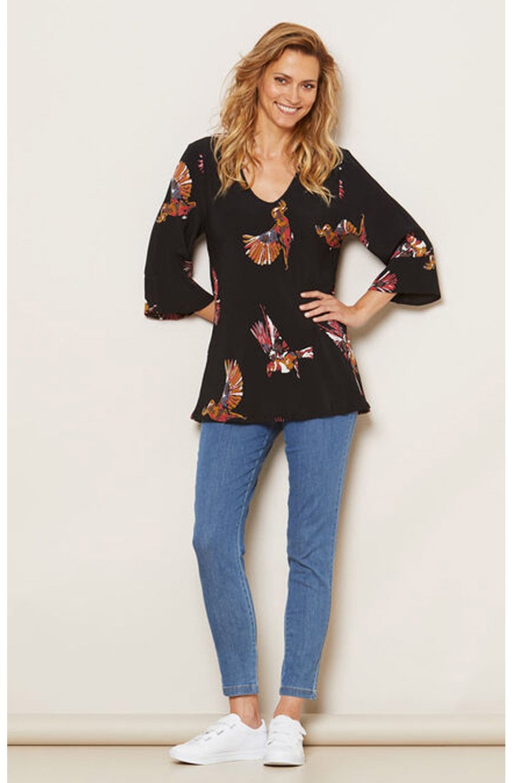 Betsy red ochre blouse