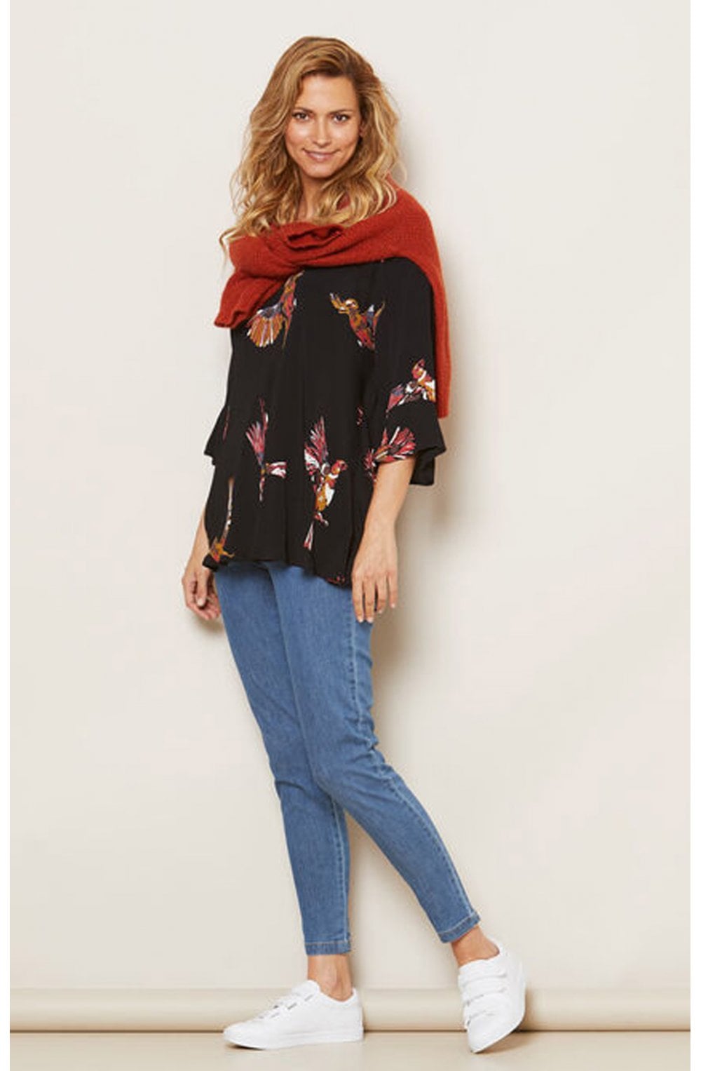 Betsy red ochre blouse