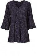 Betsy Violet Spot Print Top