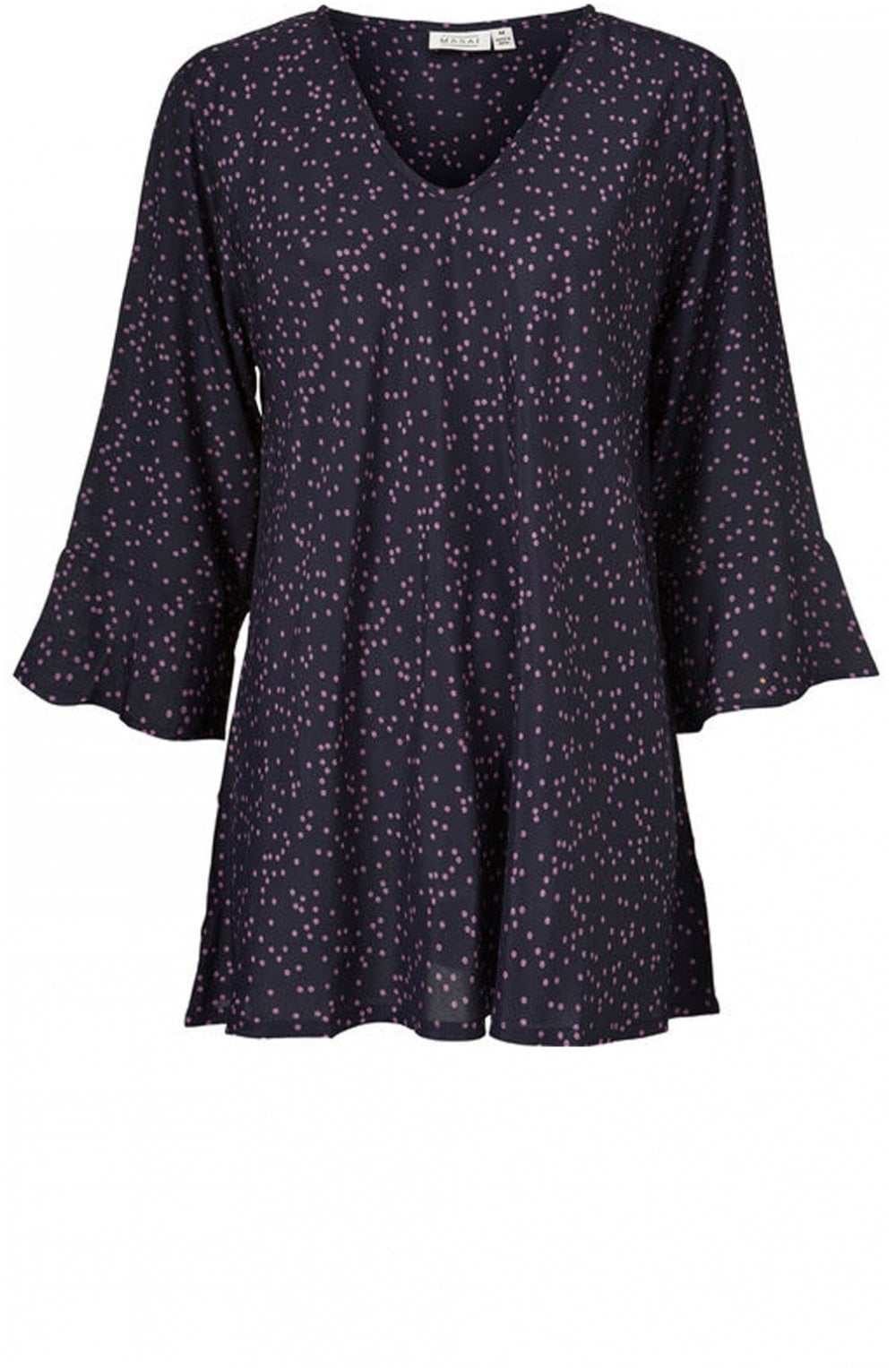 Betsy Violet Spot Print Top