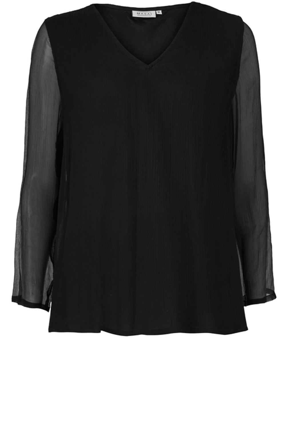 Betty Black Chiffon Top