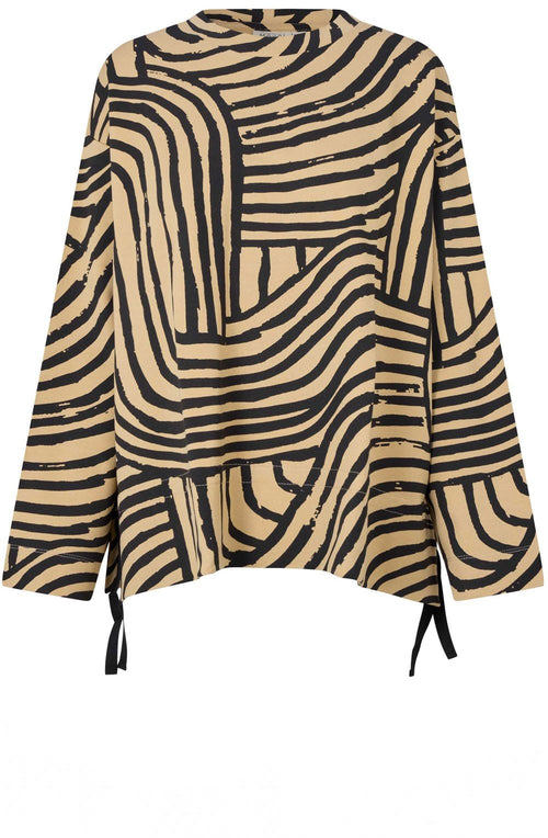 Bidia Travertine Graphic Weighted Jersey Top