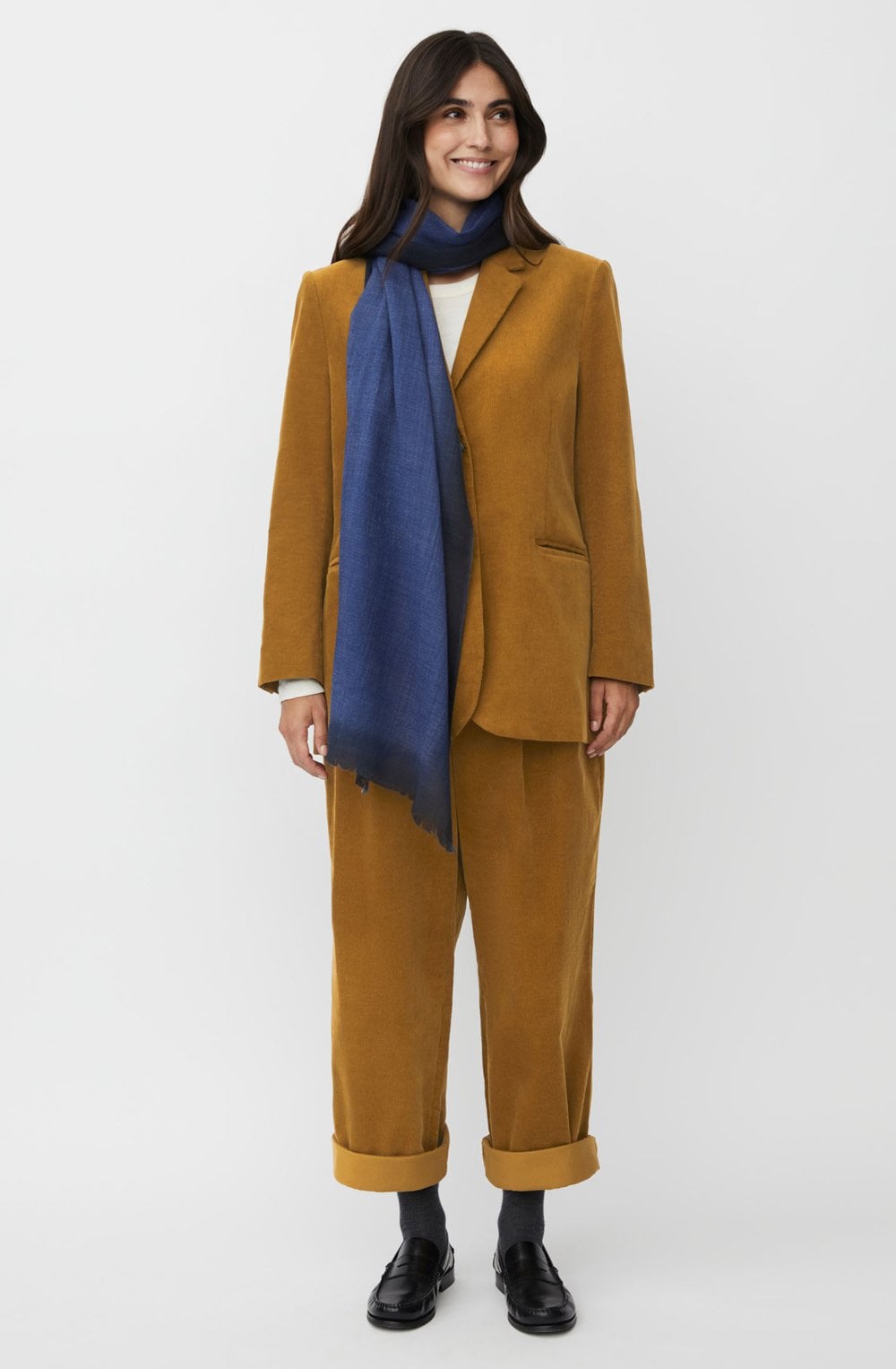Bijou Blue Amarani Wool Scarf