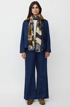 Bijou Blue Azuroa Wool Mix Scarf