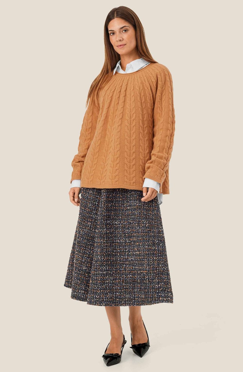 Bisquit Cable Knit Faylah Jumper