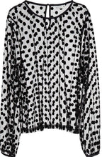 Bissa Black Sheer Polka Dot Top