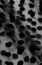 Bissa Black Sheer Polka Dot Top