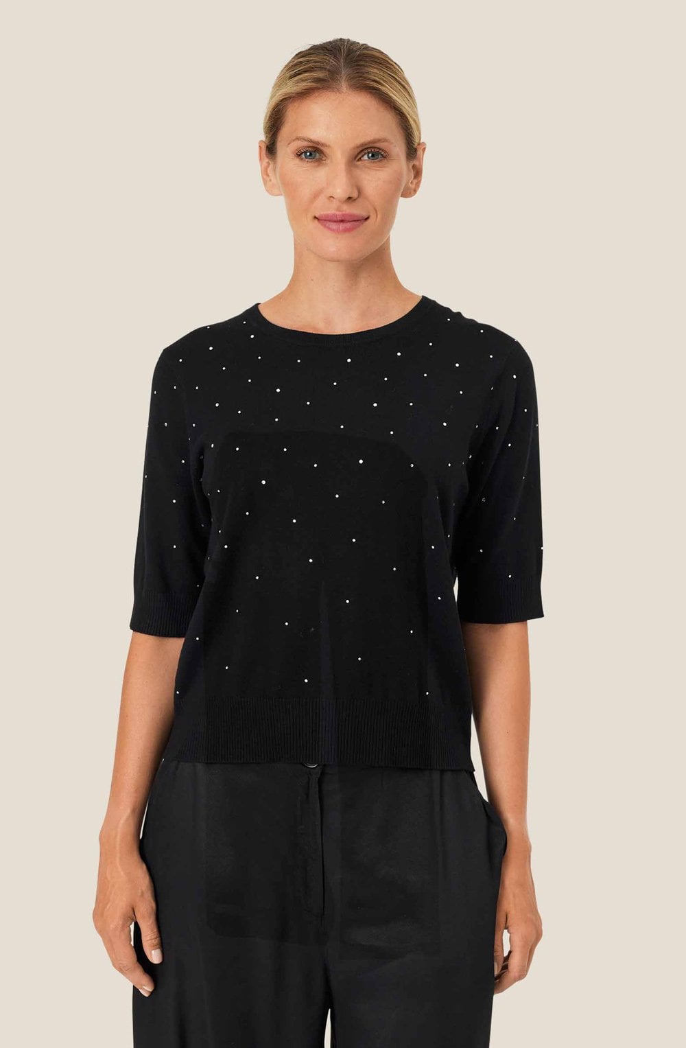 Black All Over Sparkle Faldine Jumper