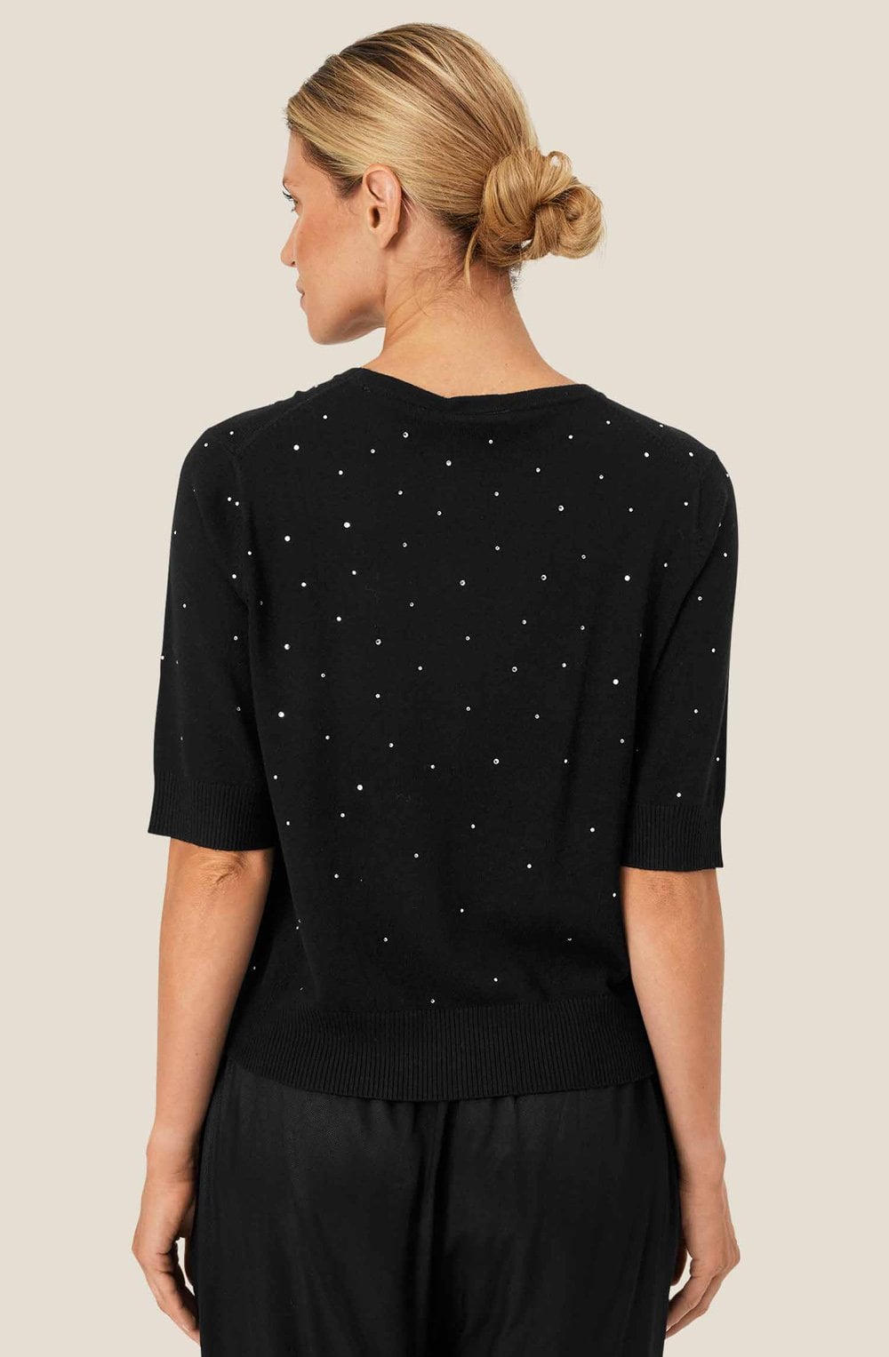 Black All Over Sparkle Faldine Jumper