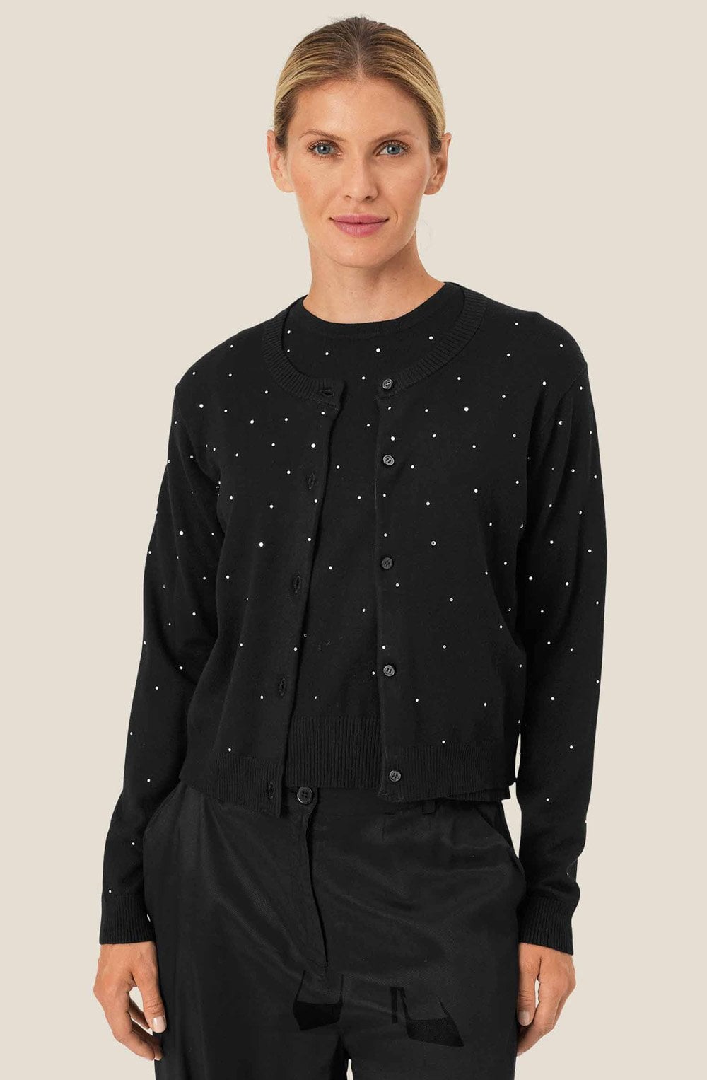 Black All Over Sparkle Lucindia Cardigan