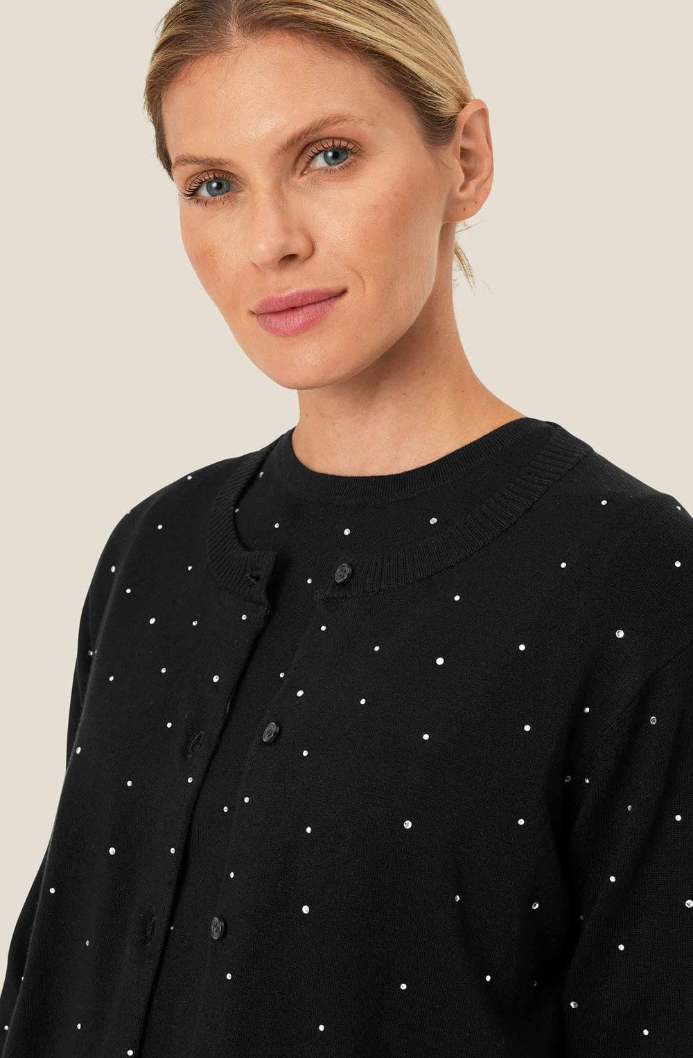 Black All Over Sparkle Lucindia Cardigan