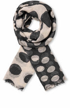 Black and Beige Polka Dot Adixia Scarf