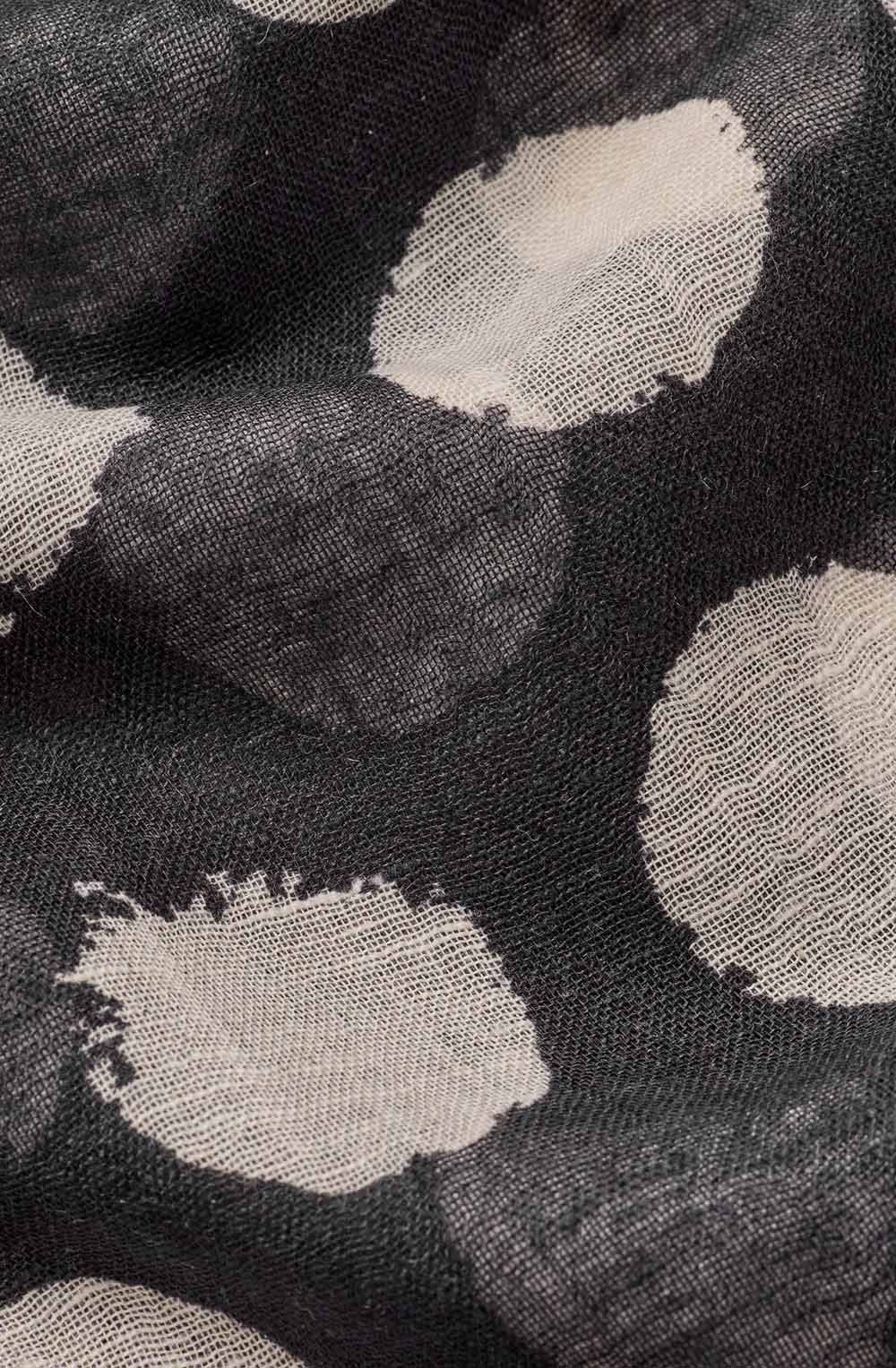 Black and Beige Polka Dot Adixia Scarf