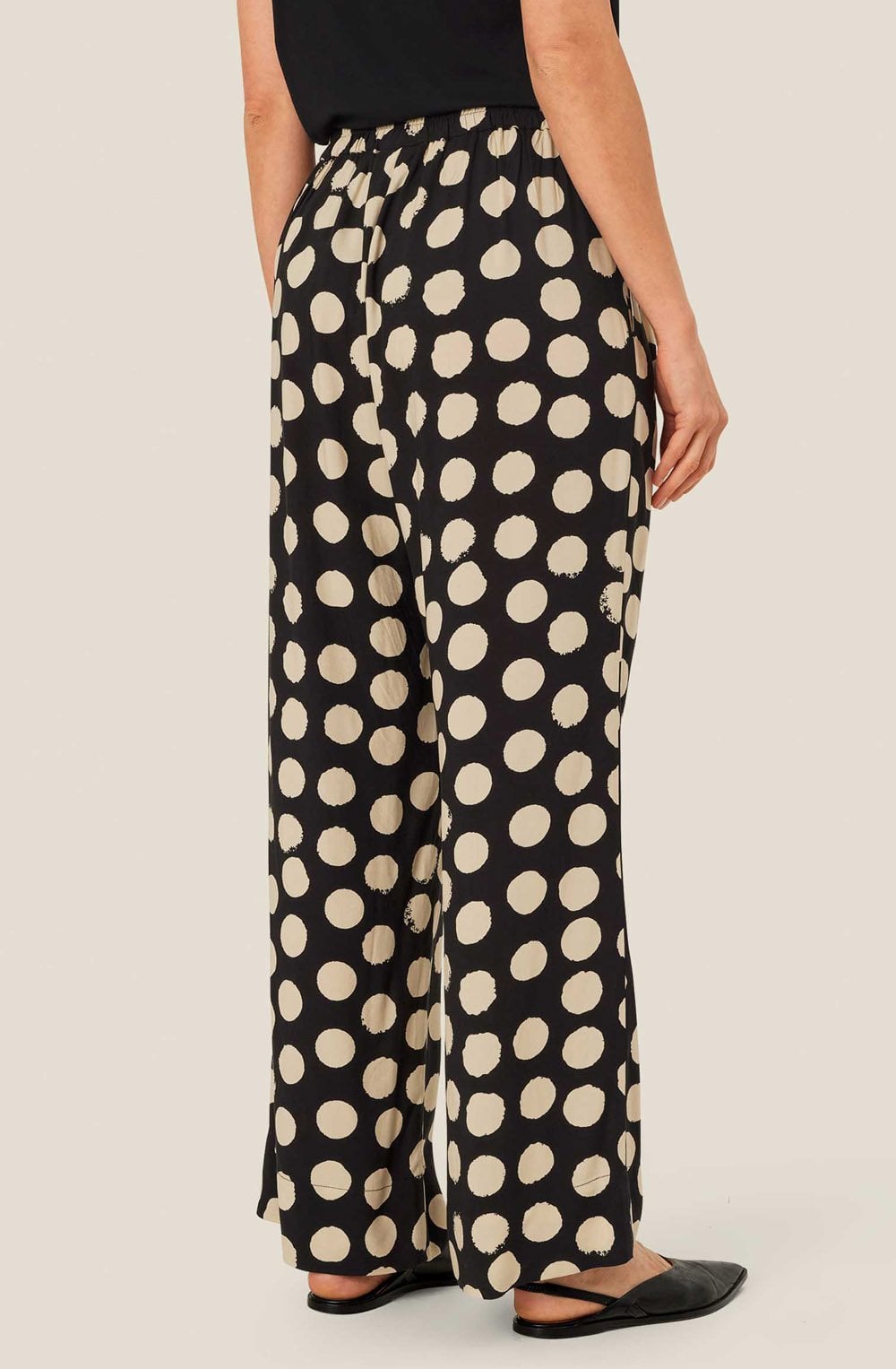 Black and Cream Polka Dot Patty Trousers