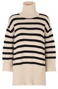 Black and Cream Striped Fabi Jumper