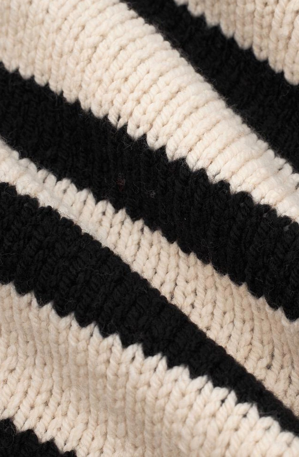 Black and Cream Striped Fabi Jumper