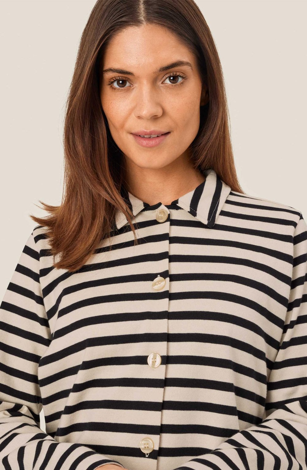 Black and Off White Inette Heavy Jersey Shirt