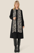 Black and Off White Wool Scarf