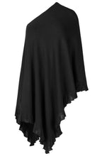 Black Farah Fine Knit Poncho