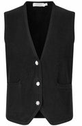 Black Fine Knit Lyric Waistcoat