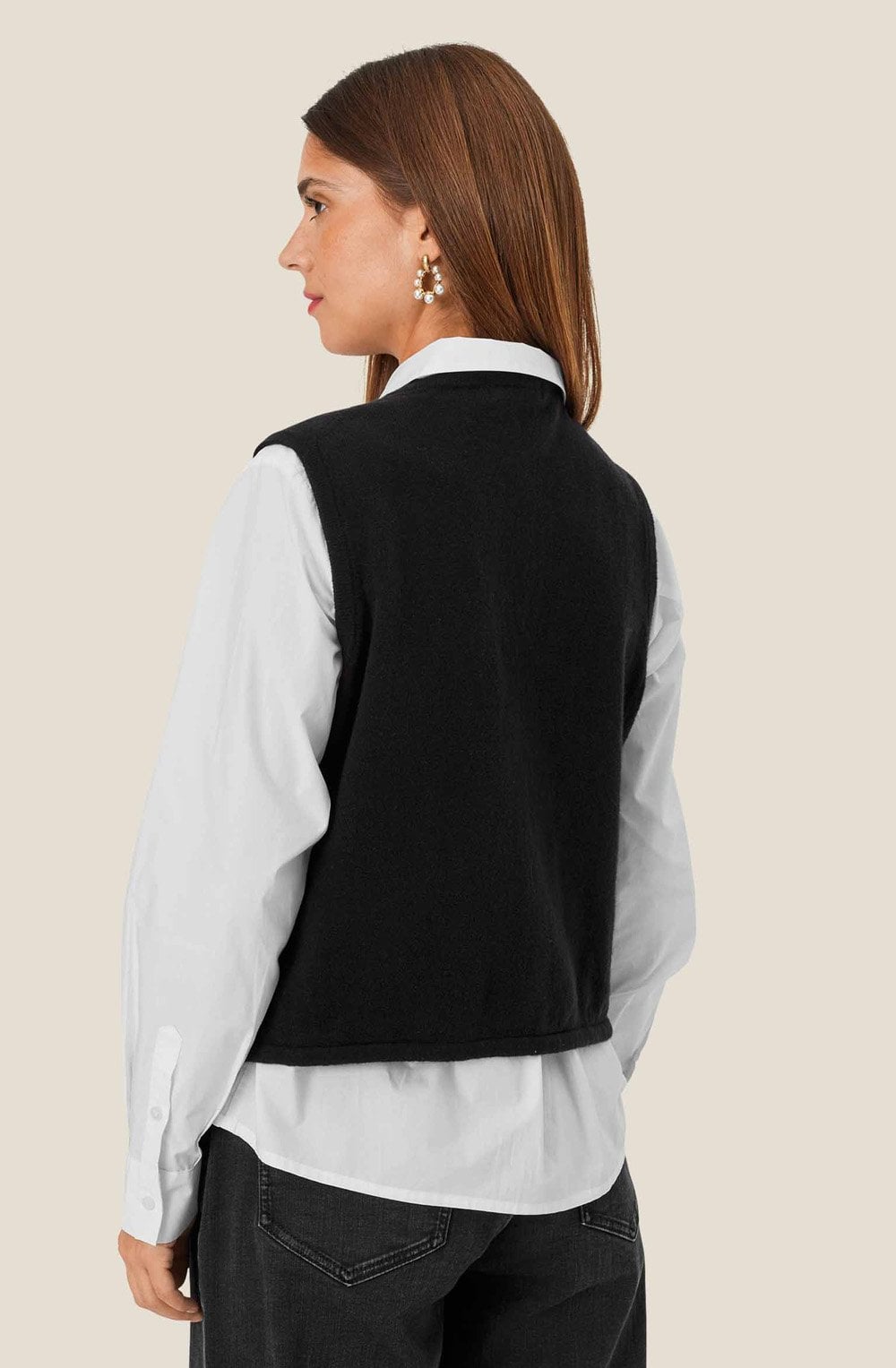 Black Fine Knit Lyric Waistcoat