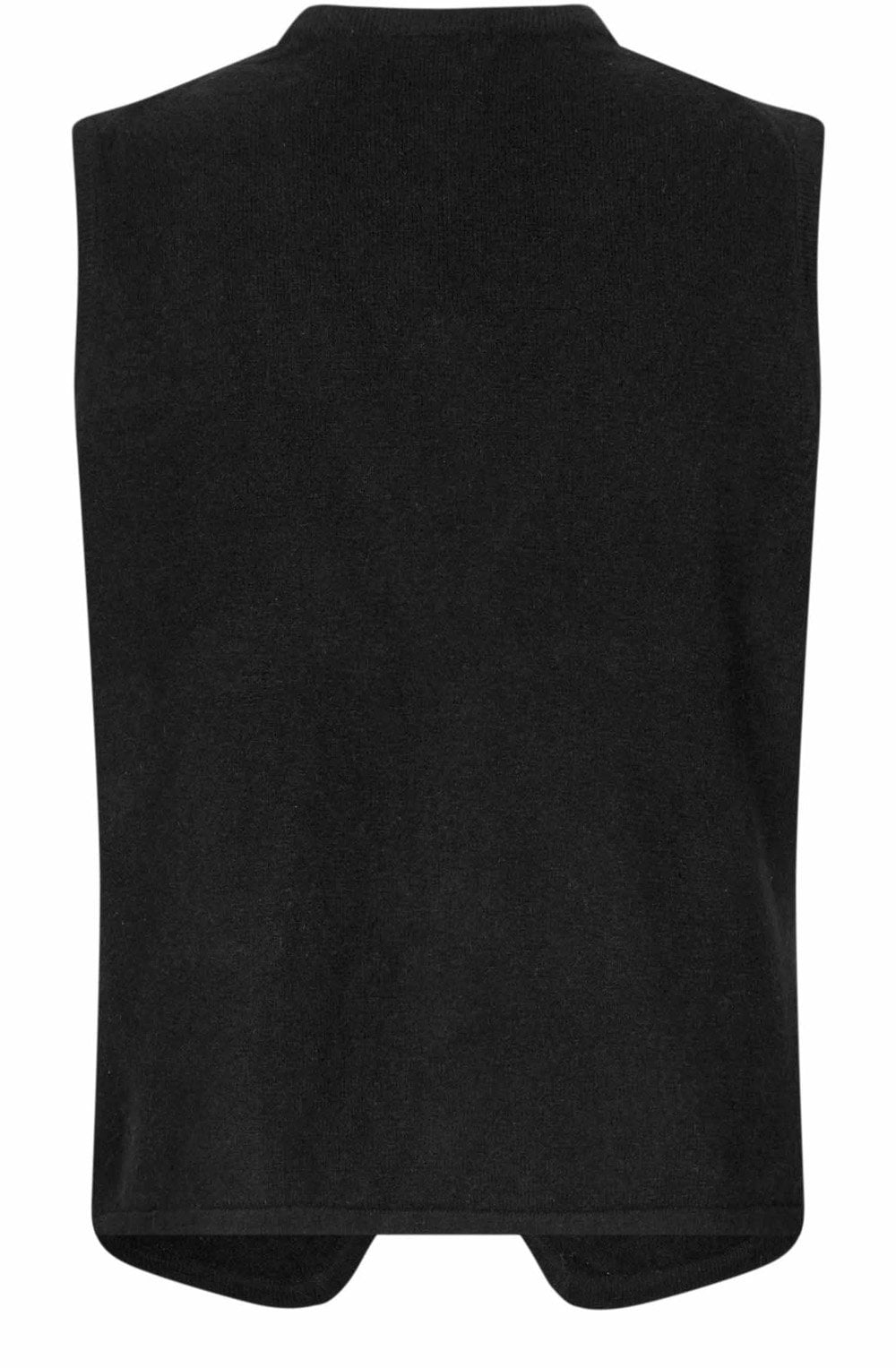 Black Fine Knit Lyric Waistcoat