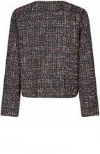 Black Navy and Gold Boucle Johala Jacket