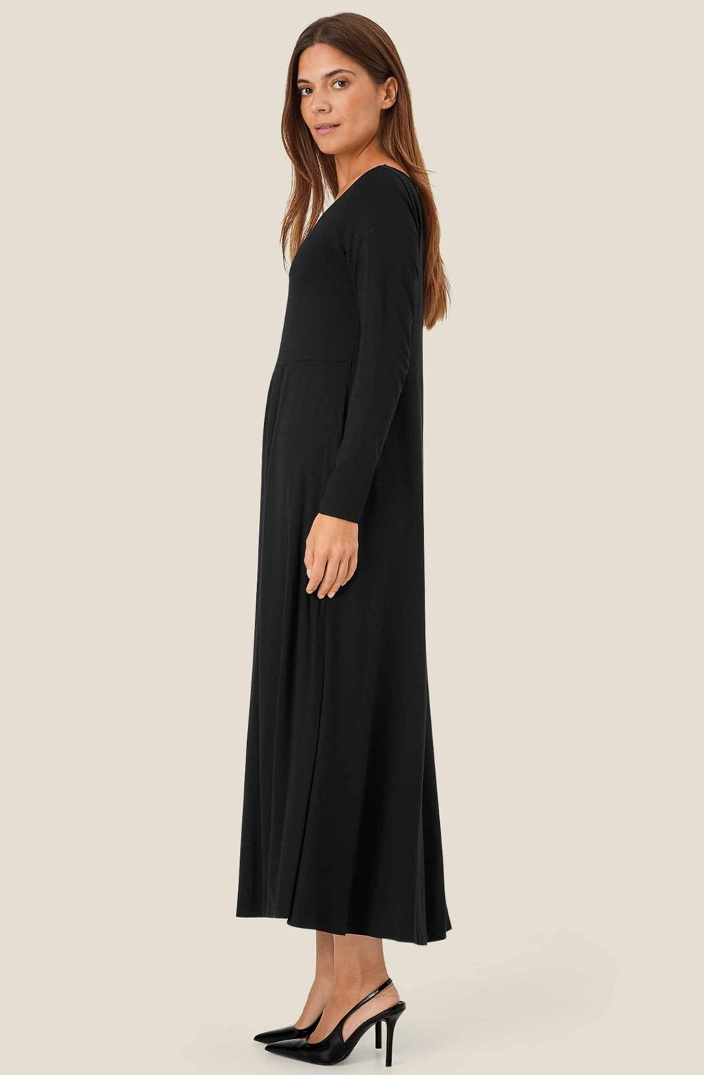 Black Nubelle Jersey Tulip Dress
