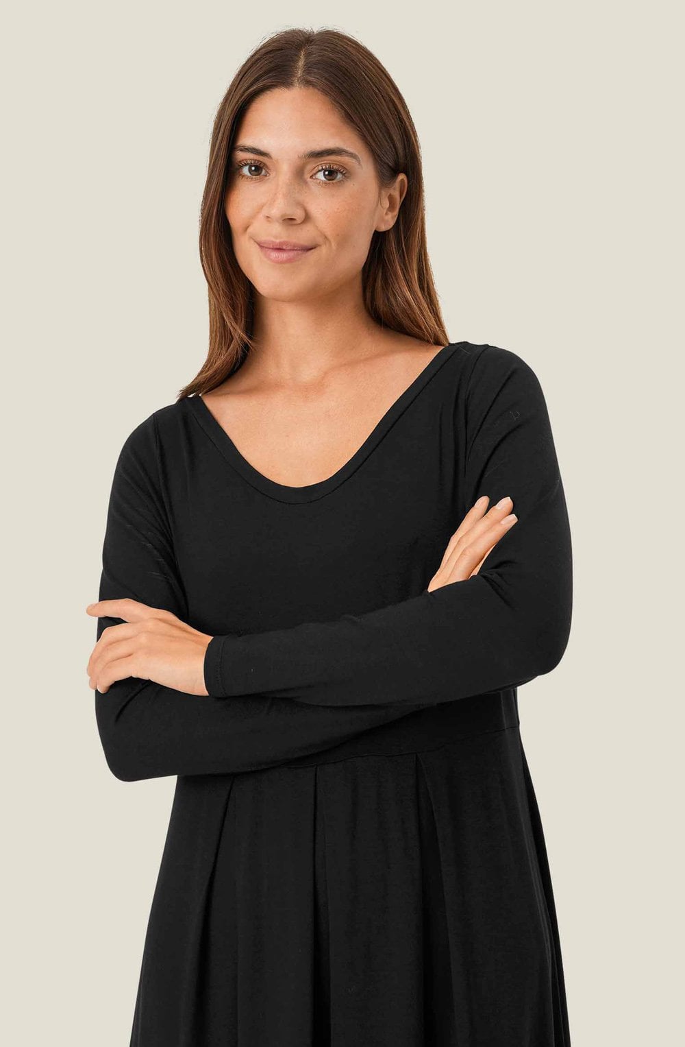 Black Nubelle Jersey Tulip Dress
