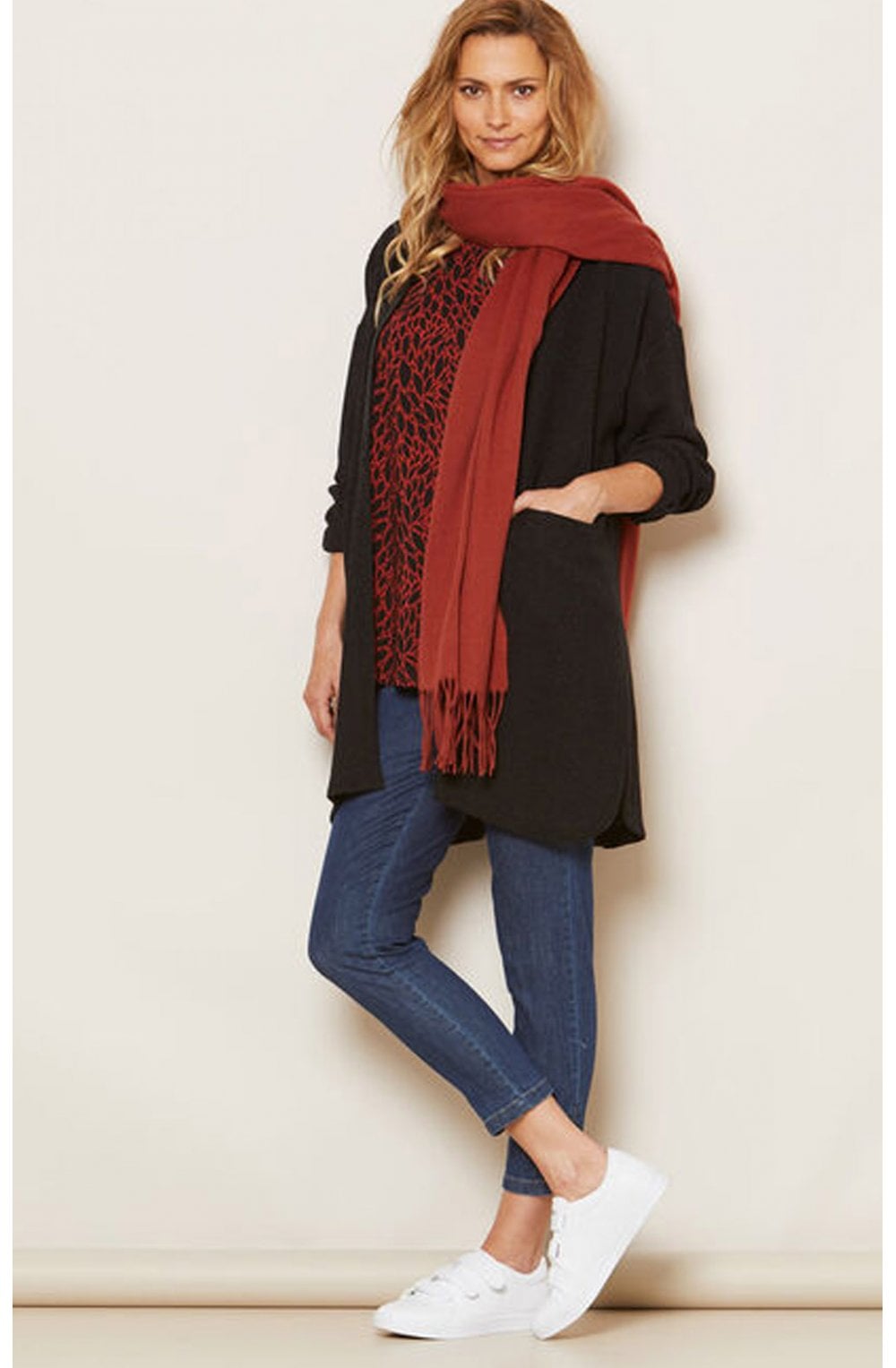 Blanca Patterned Jersey Top