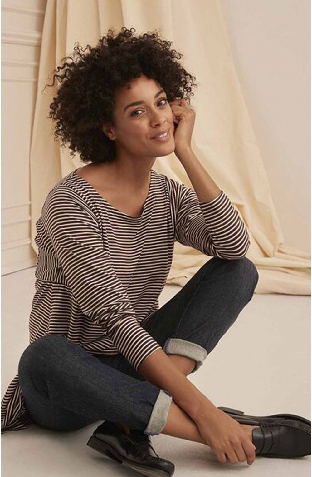Blanca Striped Jersey Top