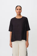 Blissea Oversize Black Linen Top