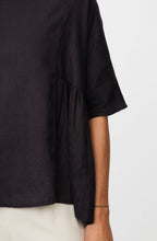 Blissea Oversize Black Linen Top