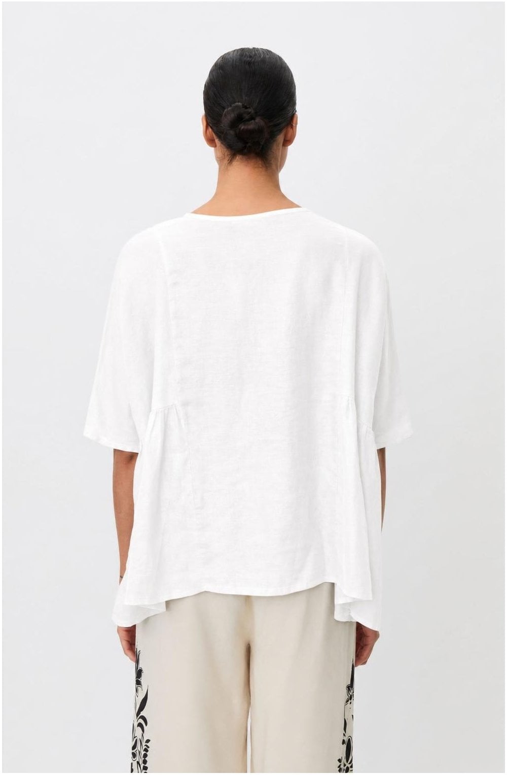 Blissea Oversize White Linen Top