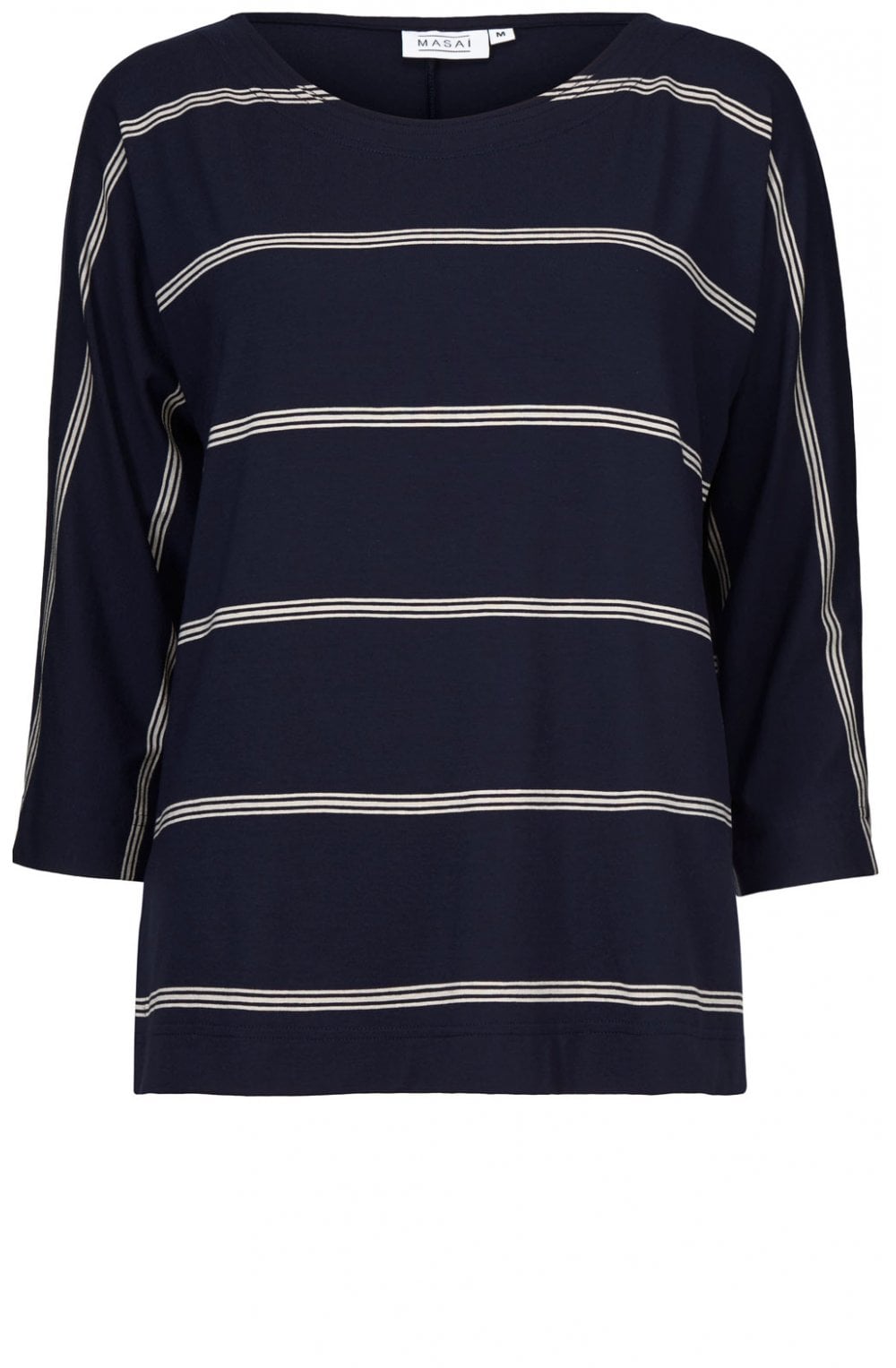 Bluma Navy Striped Top