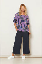 Borna Violet Bold Print Top