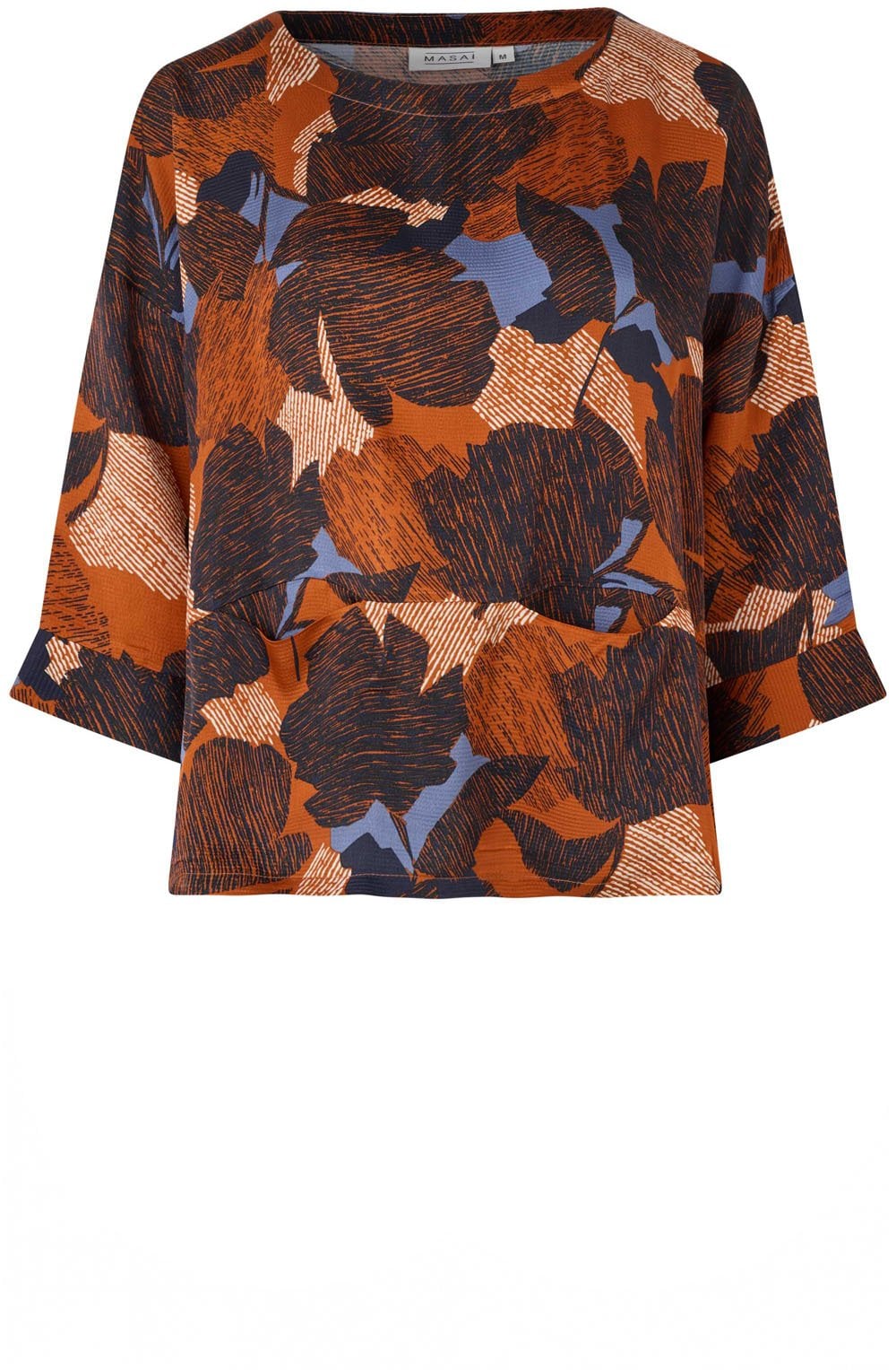 Bramila Autumnal Print Silk Touch Blouse