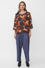 Bramila Autumnal Print Silk Touch Blouse