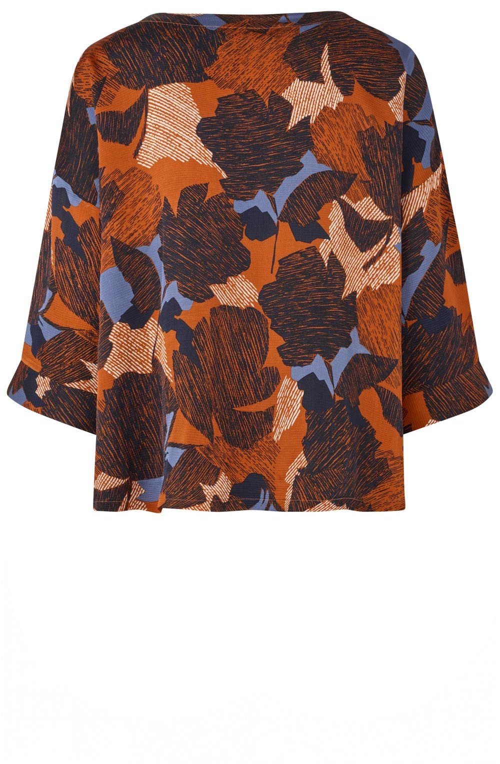 Bramila Autumnal Print Silk Touch Blouse