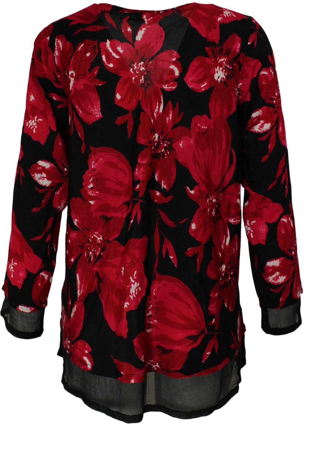 Brandy Red Floral Top