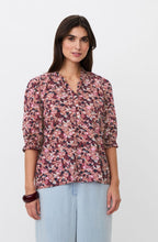 Brenitha Beet Red Foral Blouse