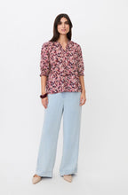 Brenitha Beet Red Foral Blouse