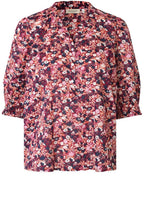 Brenitha Beet Red Foral Blouse
