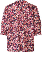 Brenitha Beet Red Foral Blouse