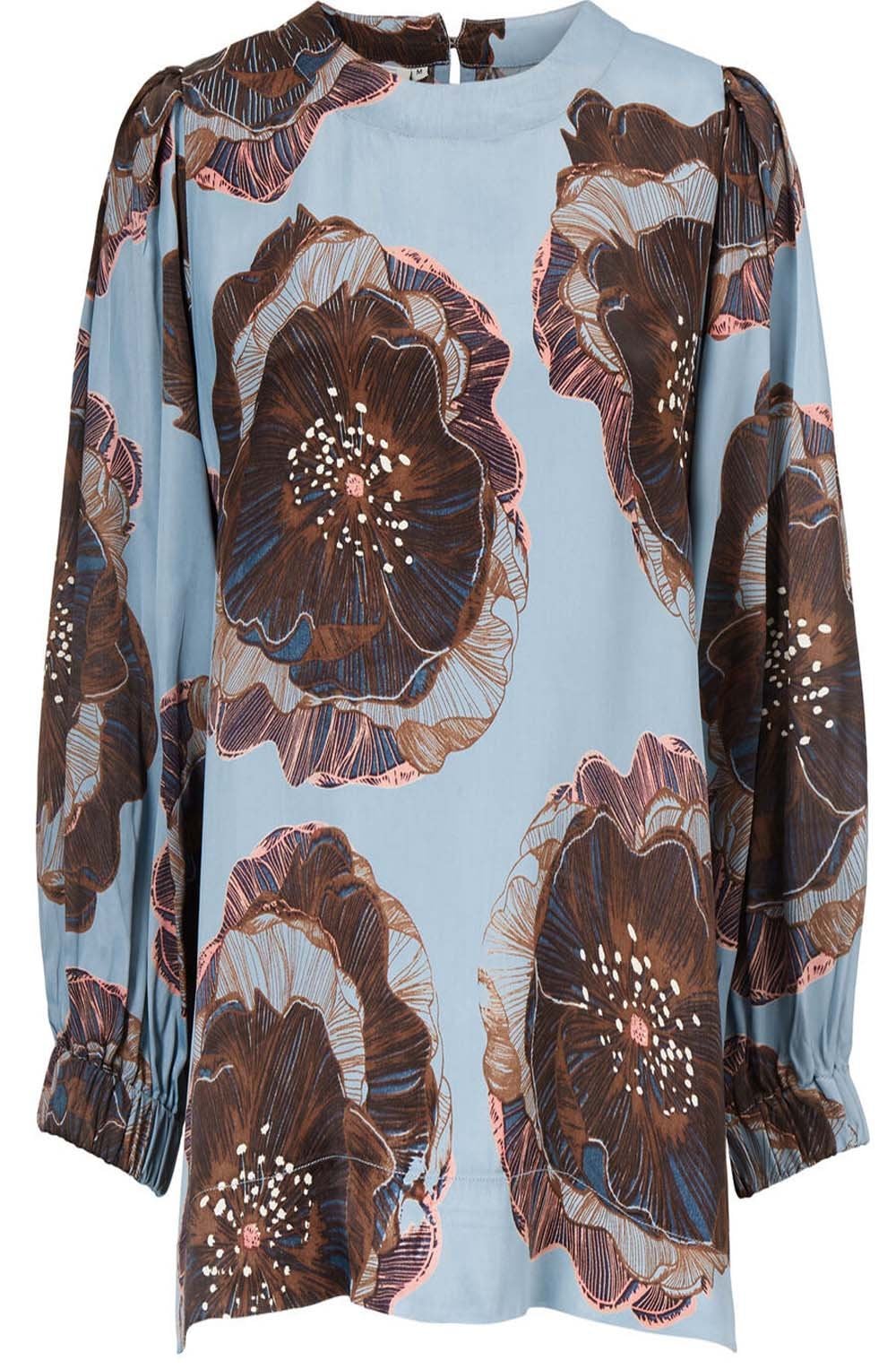 Brisa Faded Denim Floral Top