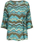 Britt Zig Zag Print Top
