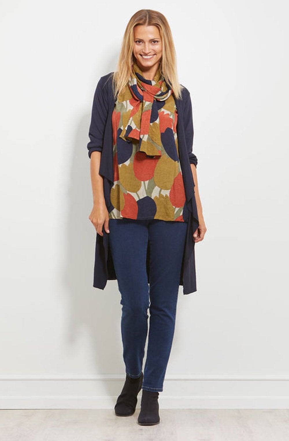 Bryssa Tulip Print Top
