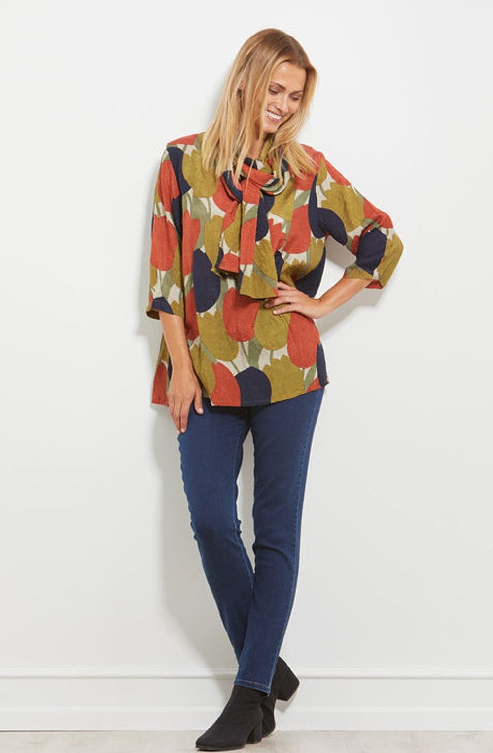 Bryssa Tulip Print Top