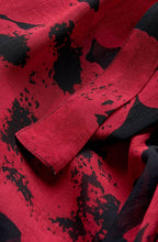 Bulma Red Floral Chiffon Top