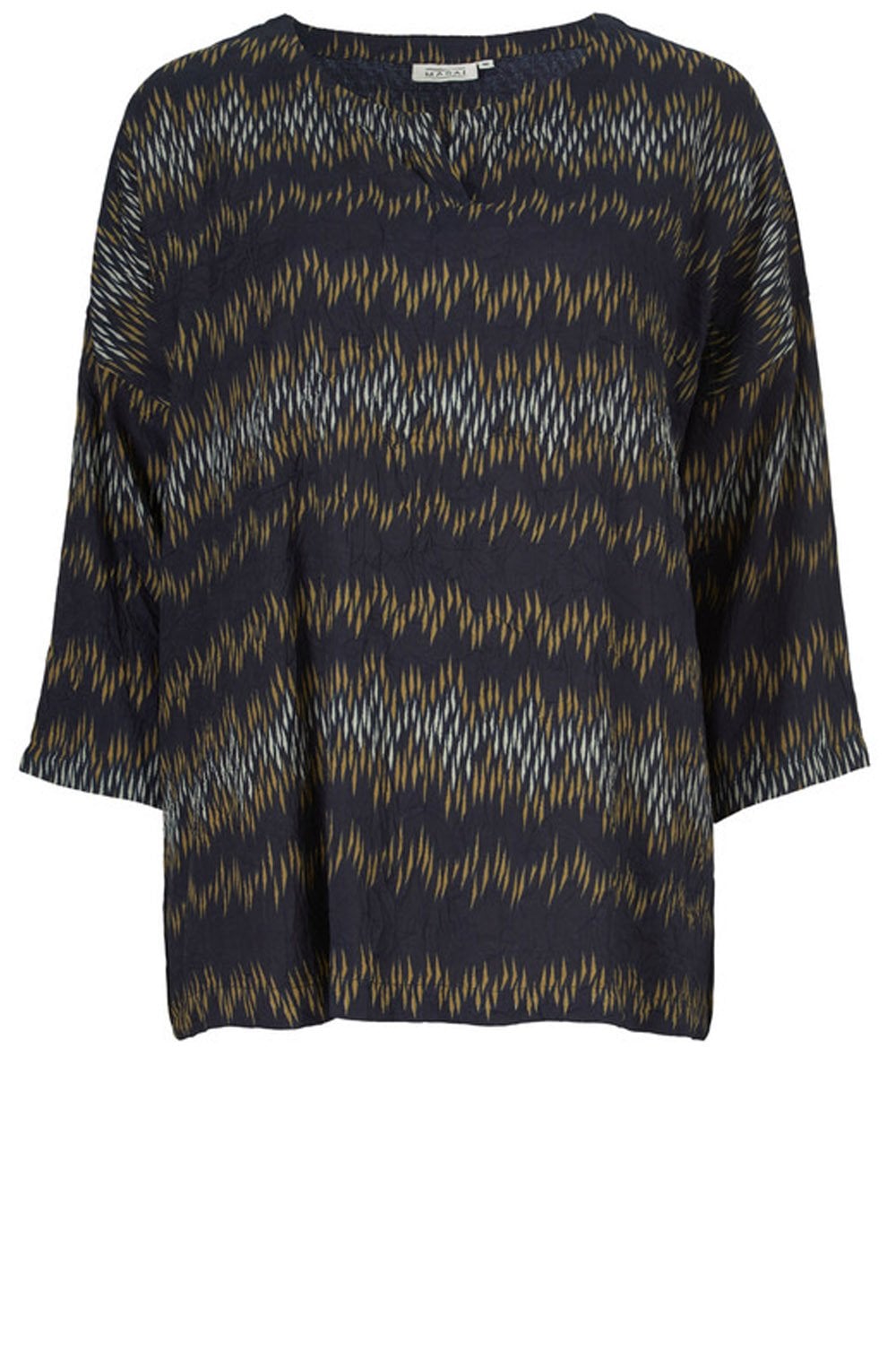 Bussi Navy & Khaki Top